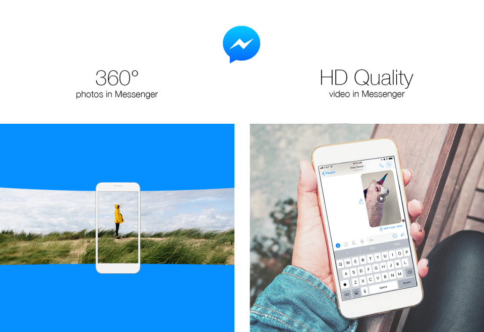 Facebook. Messenger. Panoramy, Wideo HD